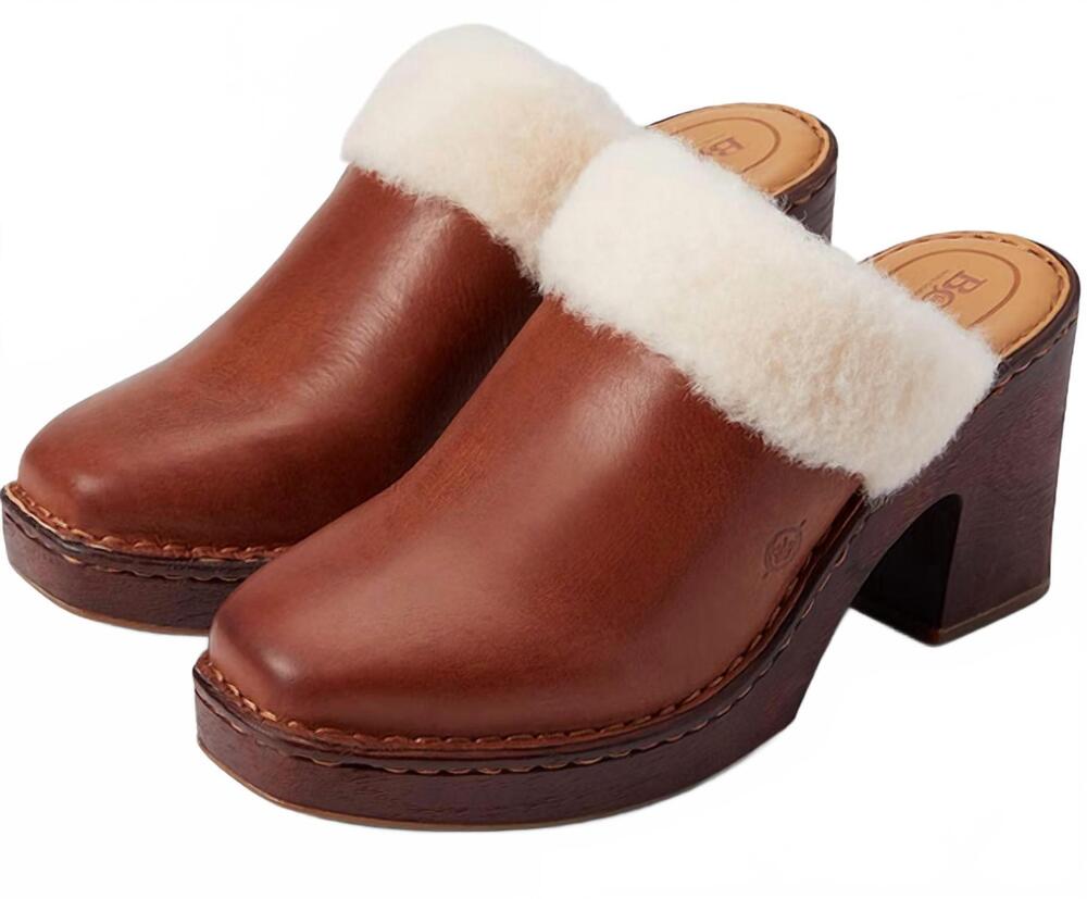 NEW BORN women's hope heeled clog sandal in rust